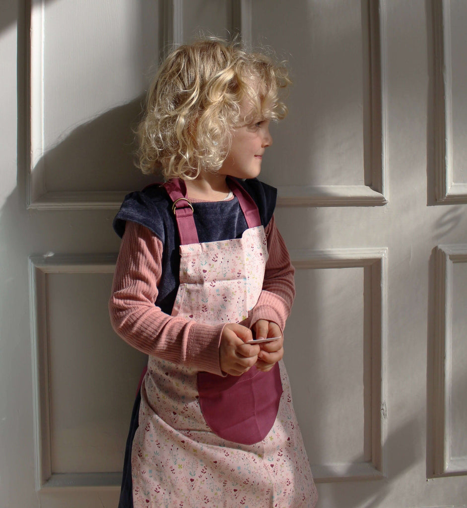 LOVE THIS! Cam Cam Kids Apron - GOTS - Pressed Leaves from CamCam - shop at littlewhimsy NZ