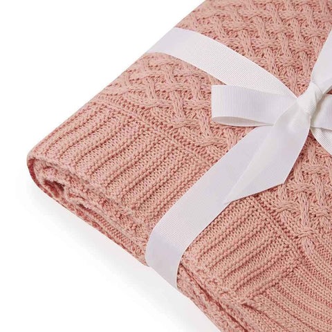 Diamond Knit Baby Blanket - Rosa main image 1
