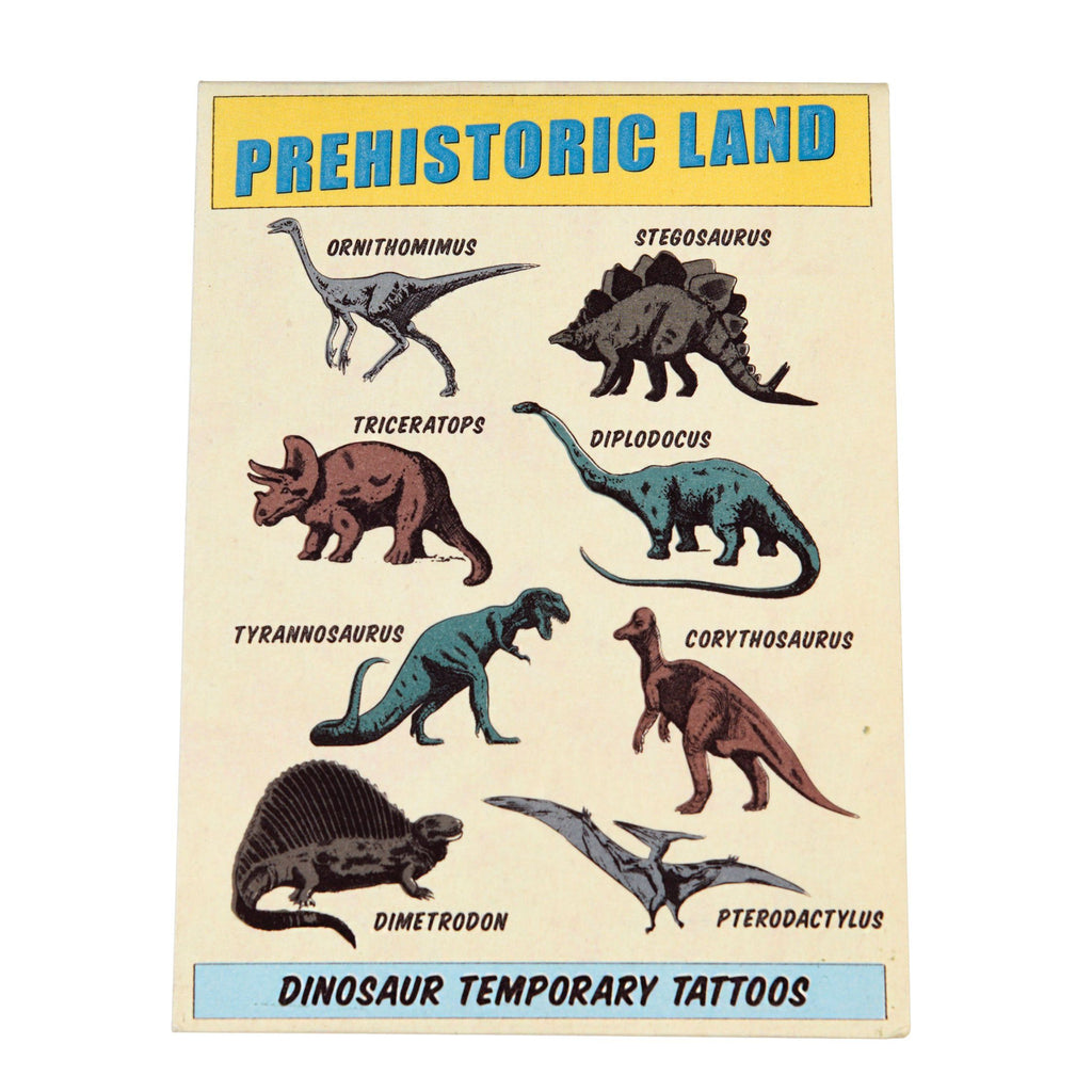 LOVE THIS! Prehistoric Land Temporary Tattoos from Rex - shop at littlewhimsy NZ