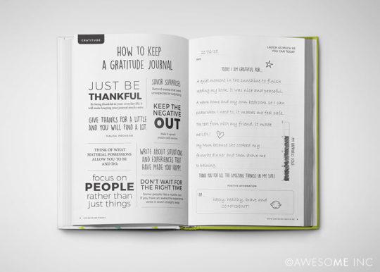 LOVE THIS! Teen Gratitude Journal + Wellness Guide – Create Your Own Sunshine from Awesome Inc - shop at littlewhimsy NZ