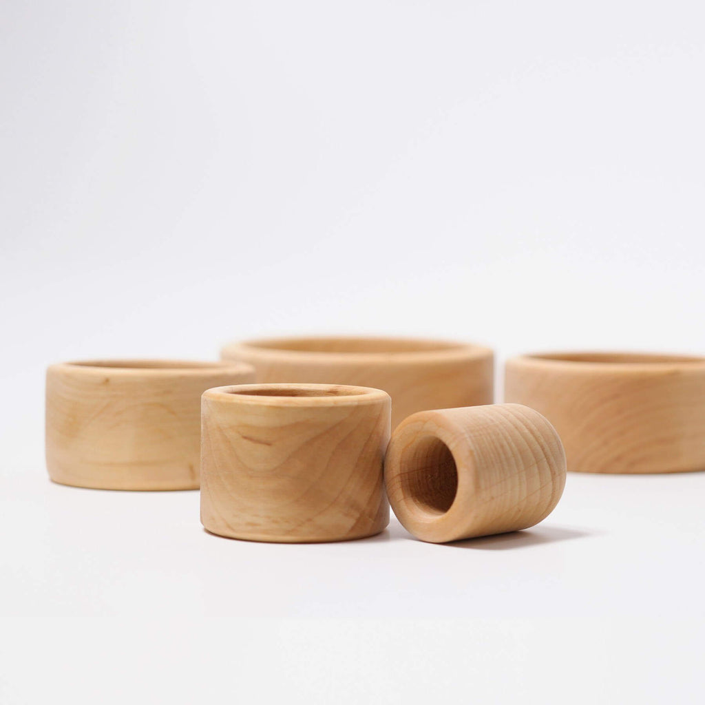 LOVE THIS! Grimm's Stacking Bowls - Natural from Grimm's - shop at littlewhimsy NZ