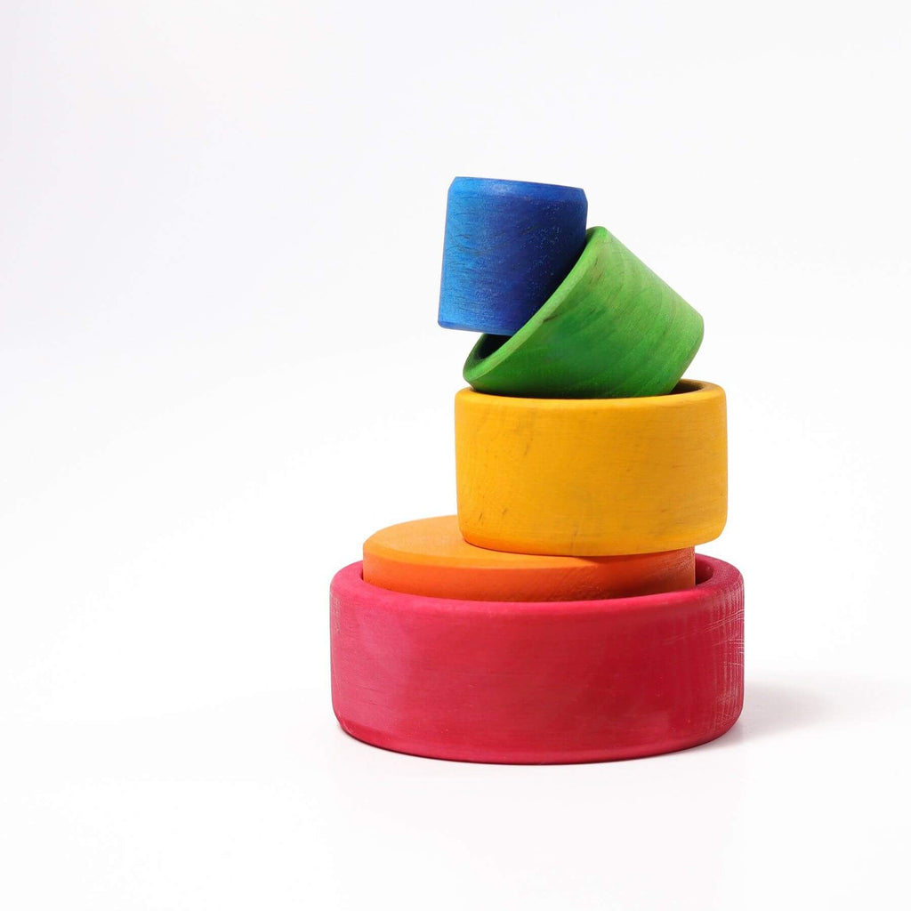 LOVE THIS! Grimm's Stacking Bowls - Coloured from Grimm's - shop at littlewhimsy NZ