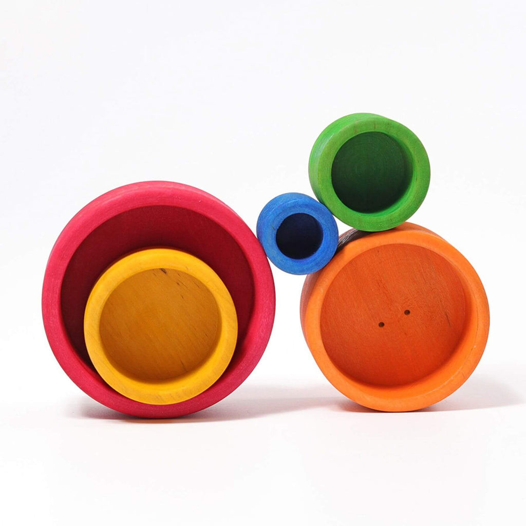 LOVE THIS! Grimm's Stacking Bowls - Coloured from Grimm's - shop at littlewhimsy NZ