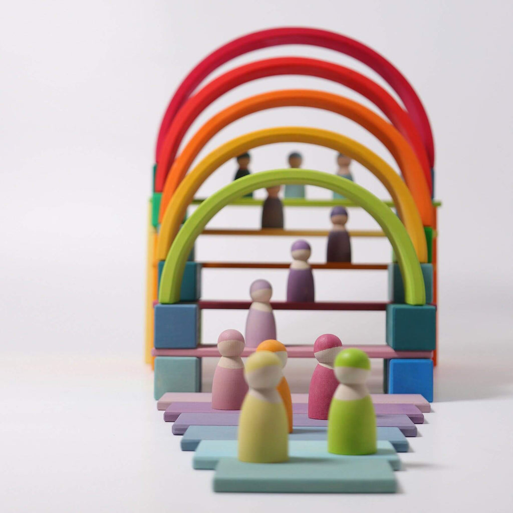 LOVE THIS! Grimm's Extra Large Rainbow Tunnel from Grimm's - shop at littlewhimsy NZ