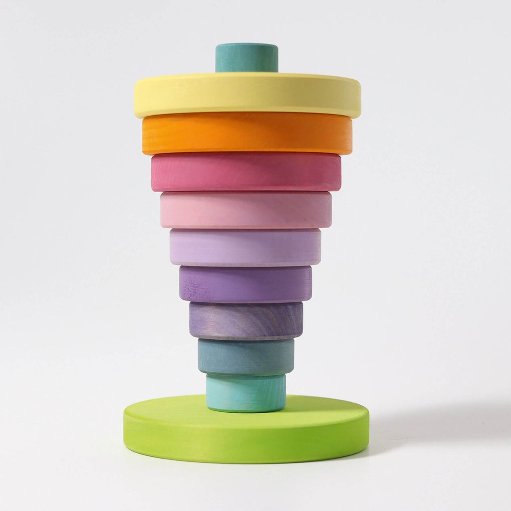 LOVE THIS! Grimm's Pastel Conical Tower Large from Grimm's - shop at littlewhimsy NZ