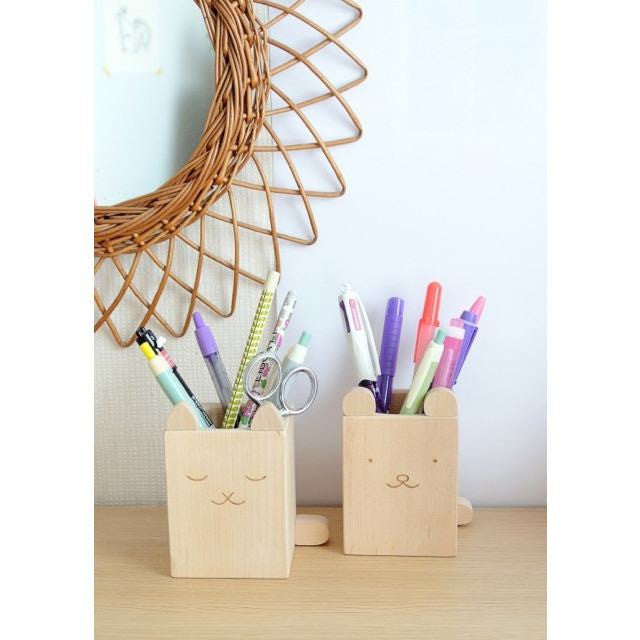 LOVE THIS! Wood Cat Pencil Cup from Briki Vroom Vroom - shop at littlewhimsy NZ