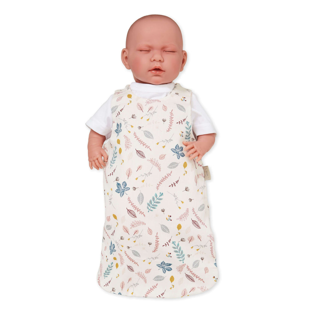LOVE THIS! Cam Cam Doll's Sleeping Bag - GOTS - Pressed Leaves Rose from CamCam - shop at littlewhimsy NZ