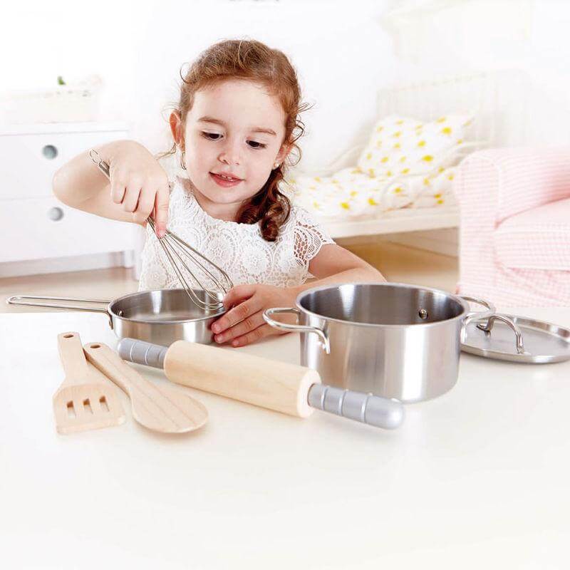 LOVE THIS! Hape Chef's Cooking Set from Hape - shop at littlewhimsy NZ