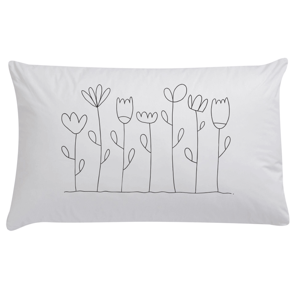 LOVE THIS! Floral Organic Pillow Case from 100 Percent Heart - shop at littlewhimsy NZ