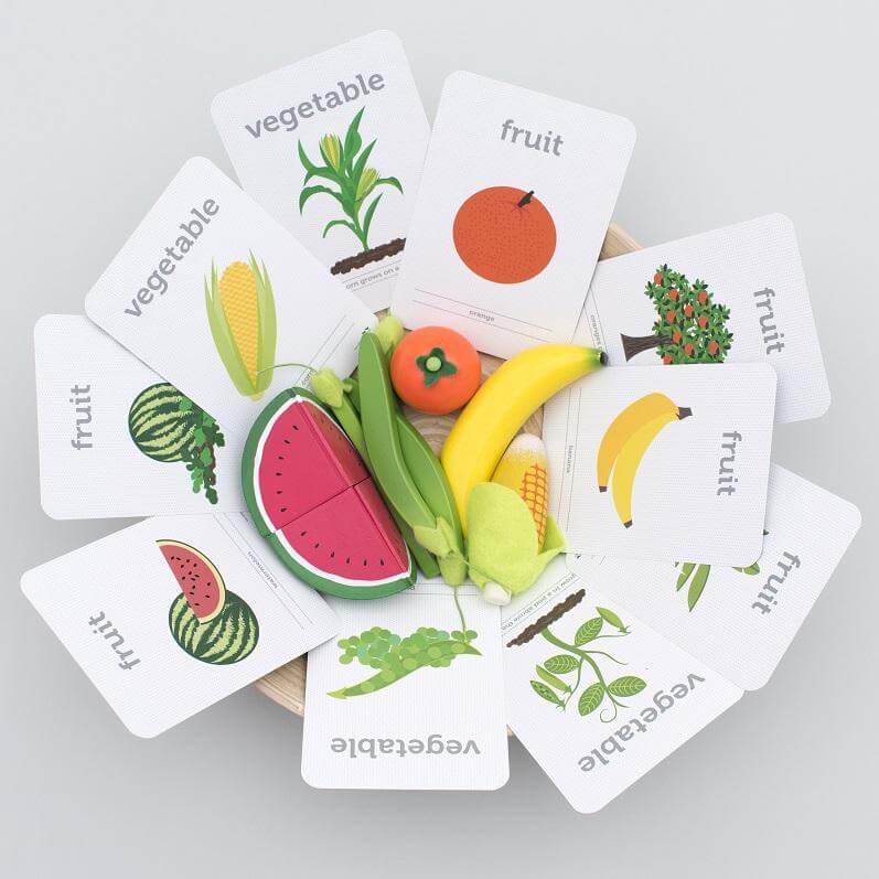 LOVE THIS! Flash Cards - Fruits and Vegetables from Two Little Ducklings - shop at littlewhimsy NZ