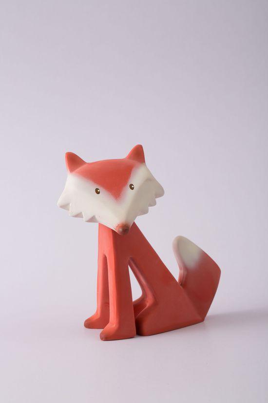 LOVE THIS! Fox Rubber Rattle from Tikiri - shop at littlewhimsy NZ