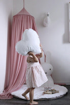 LOVE THIS! Heart Cushion Large - Dusty Pink Linen from Cotton & Sweets - shop at littlewhimsy NZ