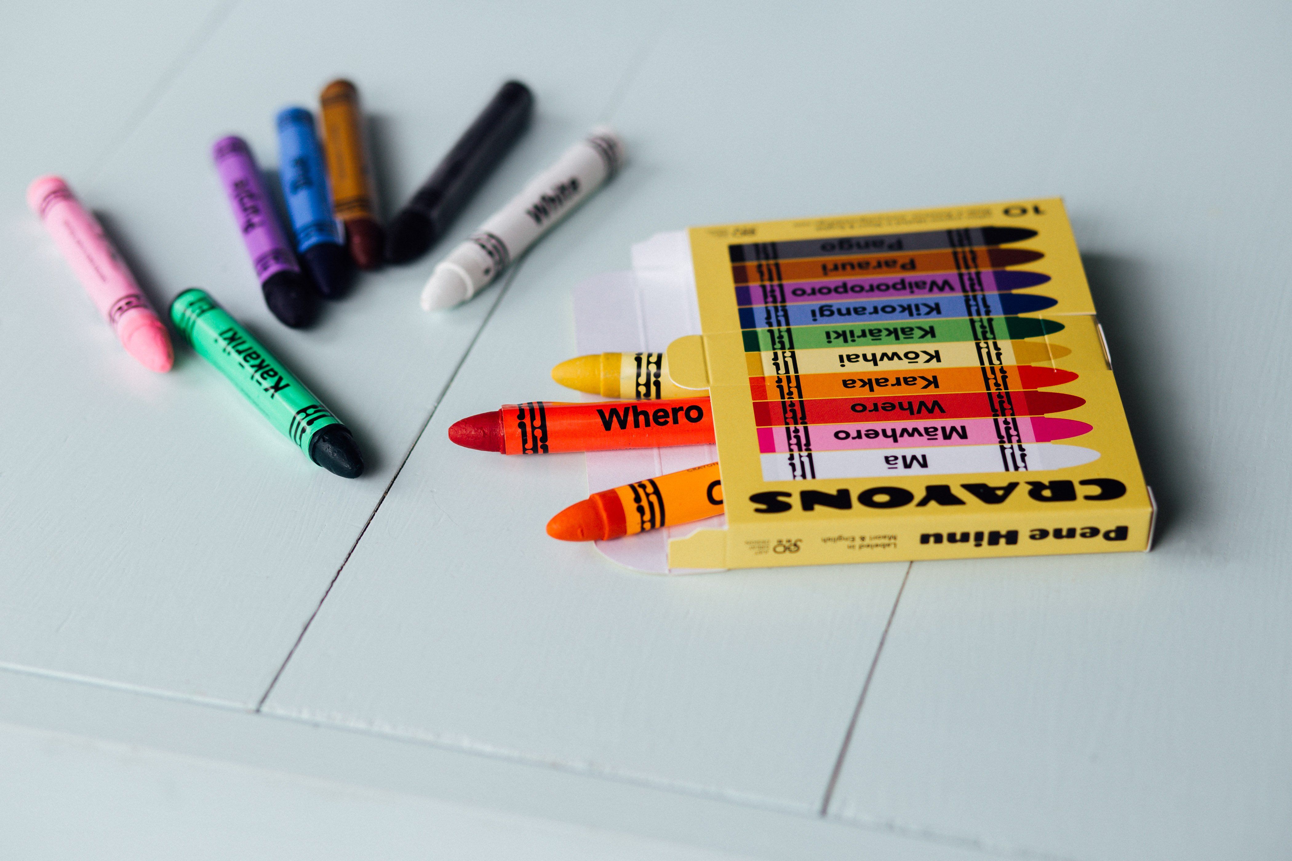 LOVE THIS! Kiwiana Crayons in Maori and English from Just Great Design - shop at littlewhimsy NZ