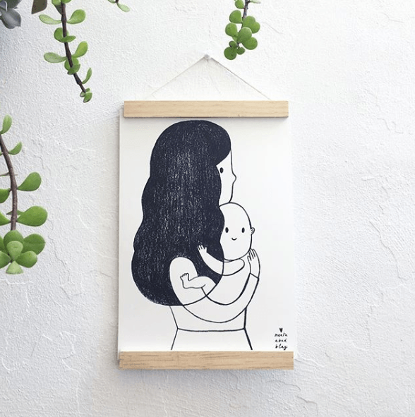 LOVE THIS! Marta Abad Blay Embrace Print from Marta Abad Blay - shop at littlewhimsy NZ