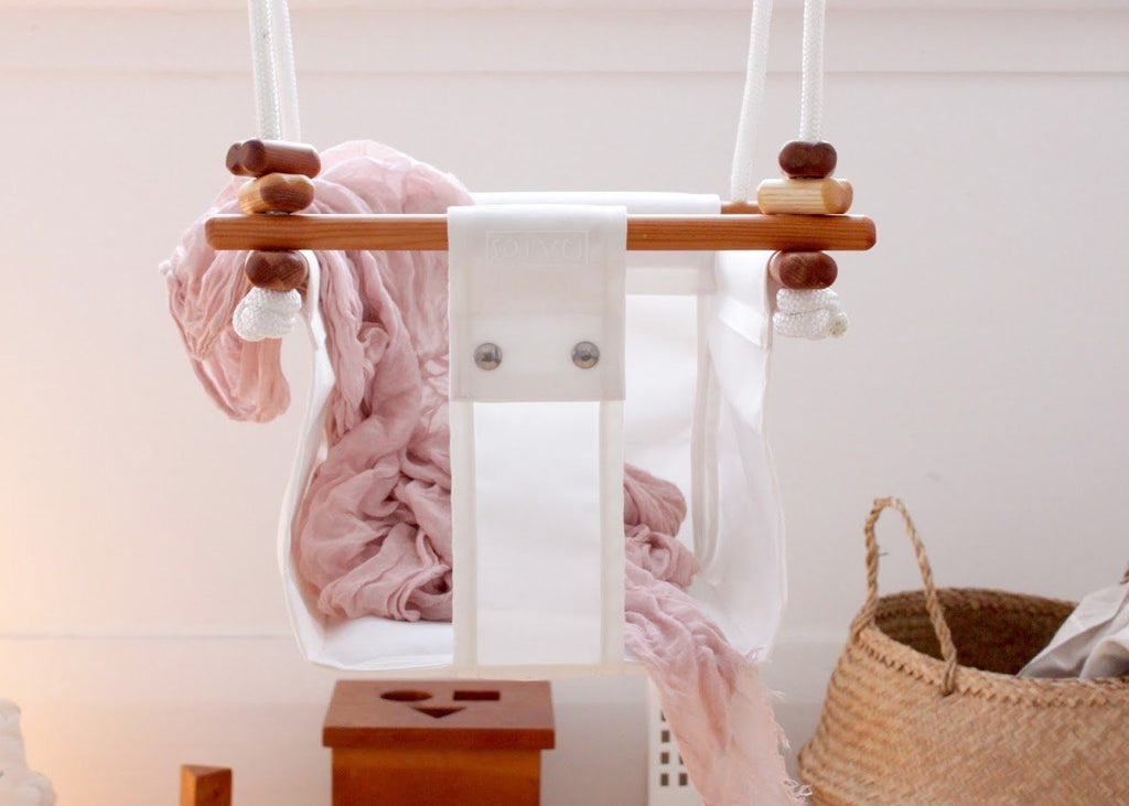 LOVE THIS! Solvej Baby + Toddler Swings - Merino White from Solvej Swings - shop at littlewhimsy NZ