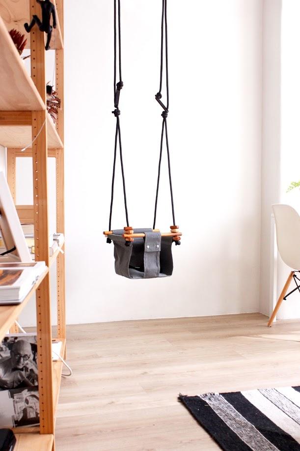 LOVE THIS! Solvej Baby + Toddler Swings - Smokey Grey from Solvej Swings - shop at littlewhimsy NZ