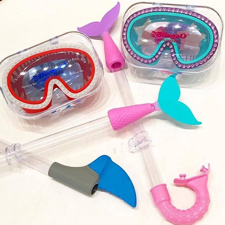 LOVE THIS! Shark Bite Shark Fin Snorkel - Ocean Blue from Bling2O - shop at littlewhimsy NZ