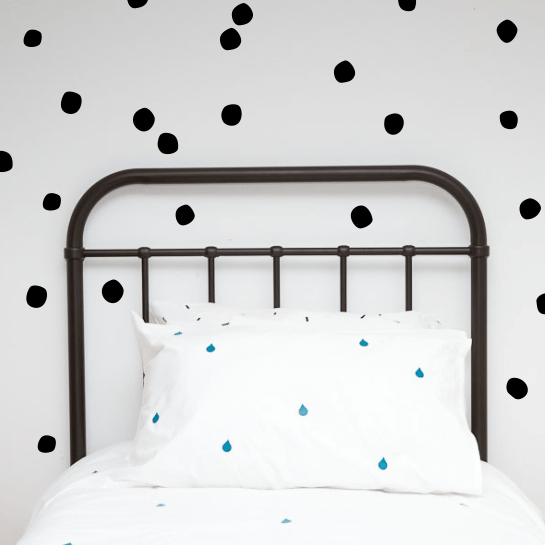 LOVE THIS! Wall Decals - Hand Painted Polka Dots from 100 Percent Heart - shop at littlewhimsy NZ