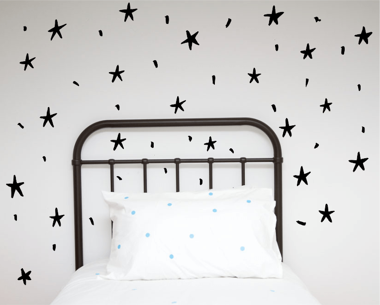 LOVE THIS! Wall Decals - Hand Painted Stars from 100 Percent Heart - shop at littlewhimsy NZ