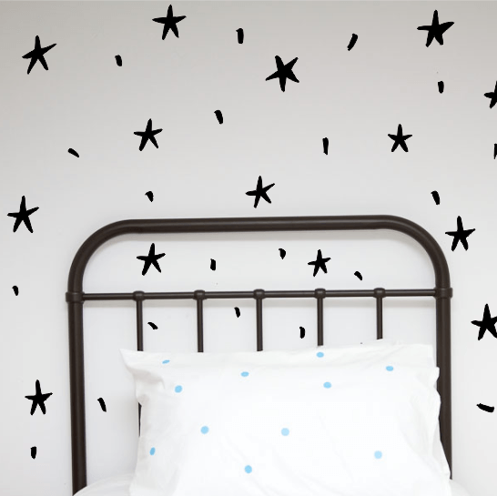 LOVE THIS! Wall Decals - Hand Painted Stars from 100 Percent Heart - shop at littlewhimsy NZ