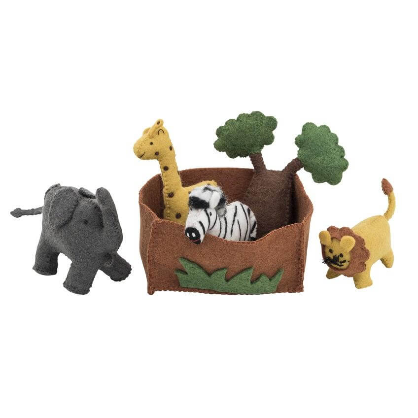 LOVE THIS! African Animal Play Set from Pashom - shop at littlewhimsy NZ