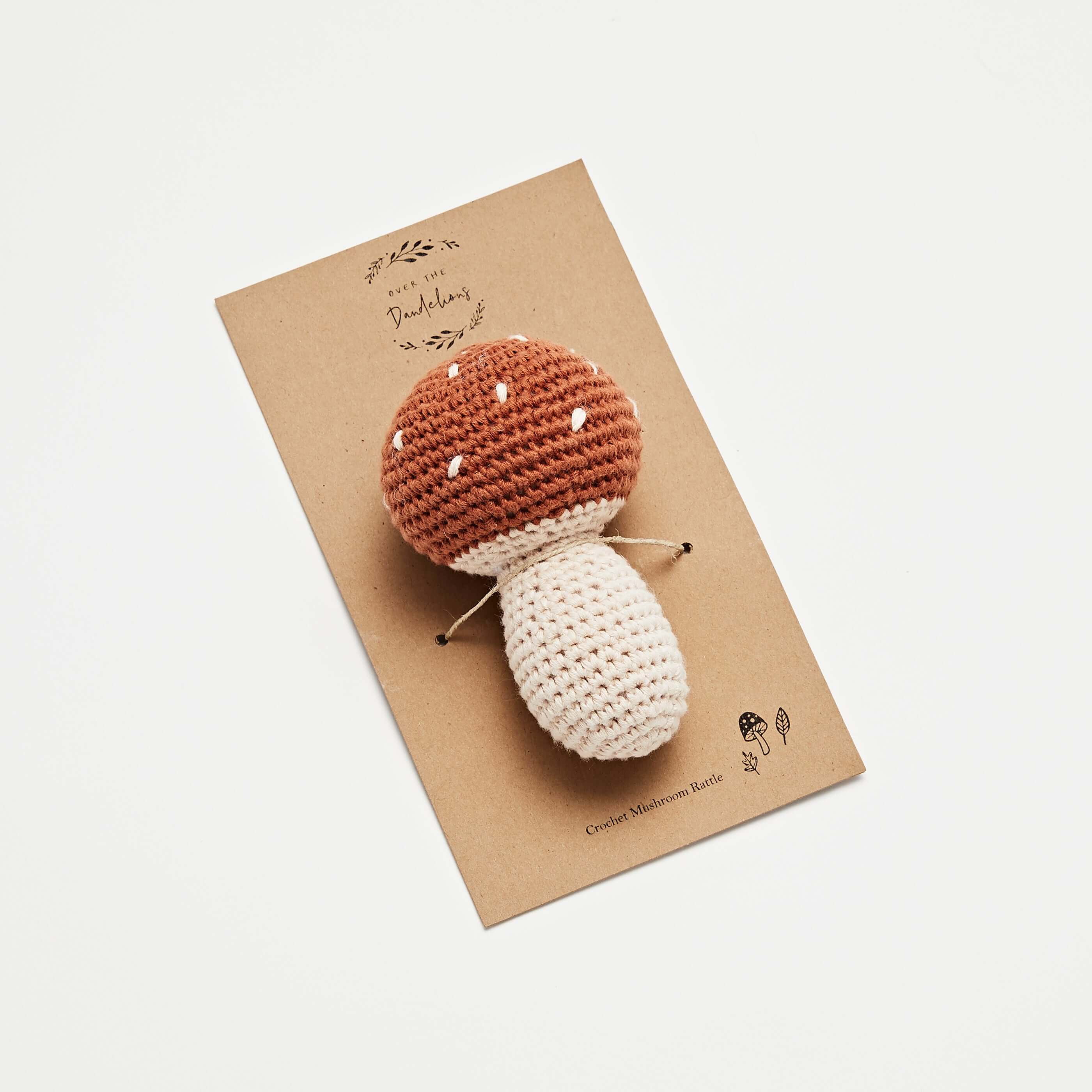 Crochet Rattle  Mushroom – littlewhimsy
