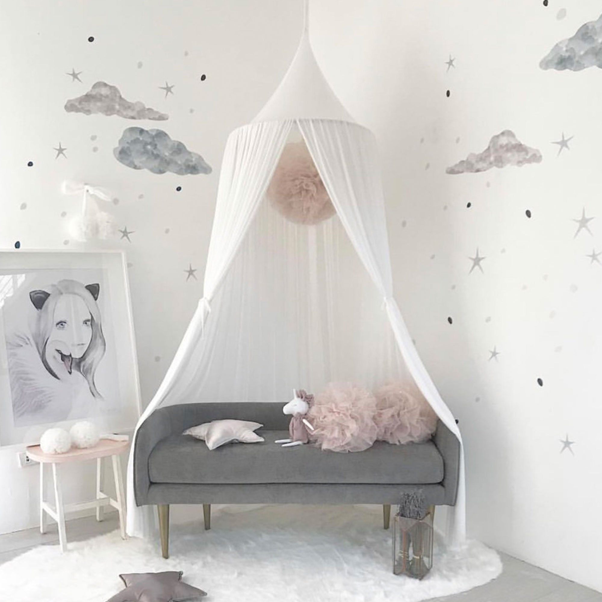 LOVE THIS! Spinkie Sheer Canopy In CLOUD from Spinkie - shop at littlewhimsy NZ