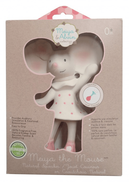 LOVE THIS! Meiya All Naural Rubber Teething Squeaker Boxed from Bonikka - shop at littlewhimsy NZ