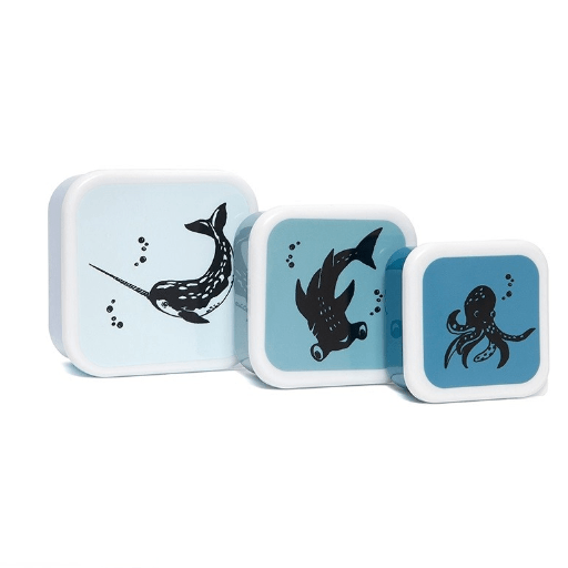 LOVE THIS! Lunchbox Set Sea Animals from Petit Monkey - shop at littlewhimsy NZ