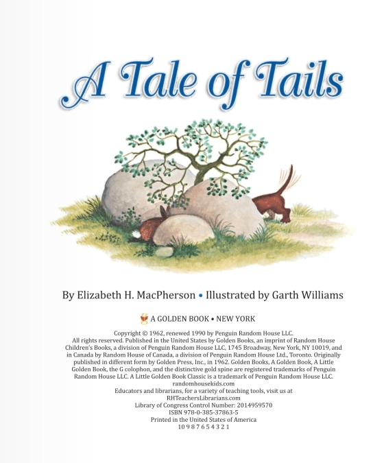 LOVE THIS! Little Golden Book - A Tale of Tails from Penguin Books - shop at littlewhimsy NZ