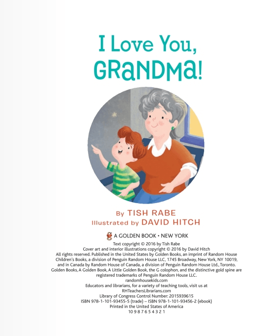 LOVE THIS! Little Golden Book - I Love You, Grandma from Penguin Books - shop at littlewhimsy NZ