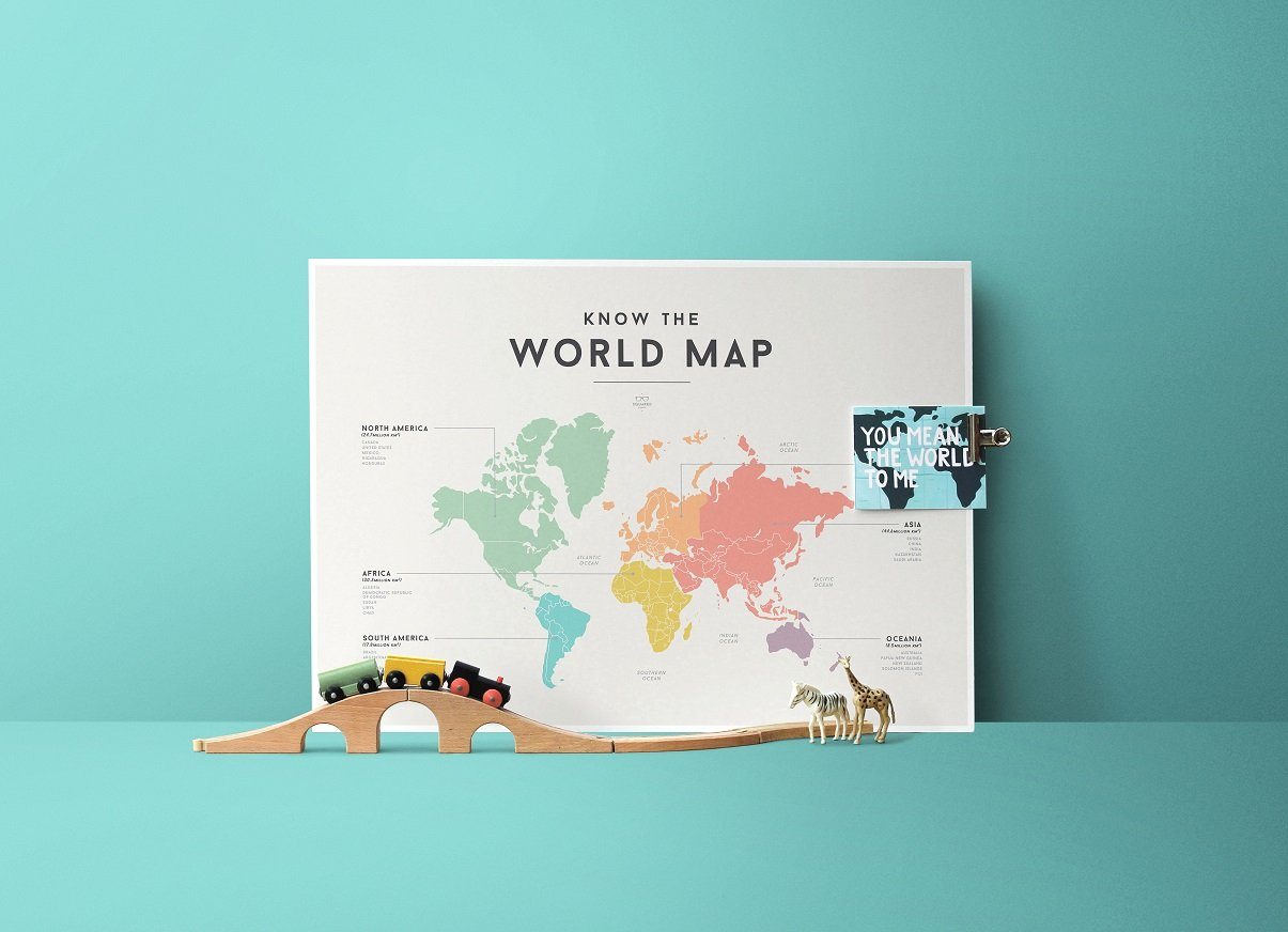 LOVE THIS! Squared Charts - World Map from Squared Charts - shop at littlewhimsy NZ