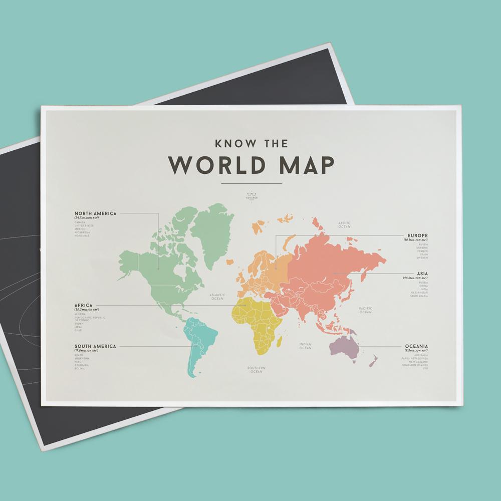 LOVE THIS! Squared Charts - World Map from Squared Charts - shop at littlewhimsy NZ