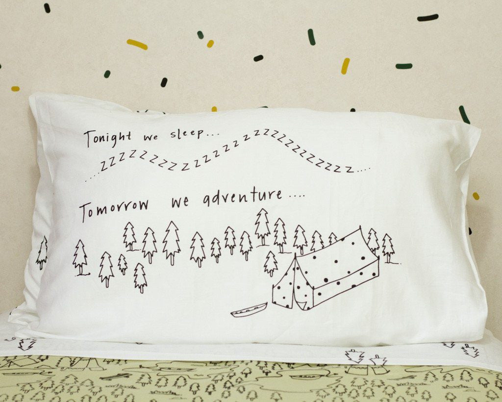 LOVE THIS! Tonight We Sleep Organic Pillow Case from 100 Percent Heart - shop at littlewhimsy NZ
