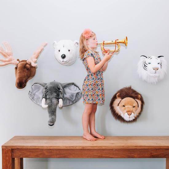 LOVE THIS! Basile the Polar Bear - Wild & Soft Animal Head Large from Wild & Soft - shop at littlewhimsy NZ
