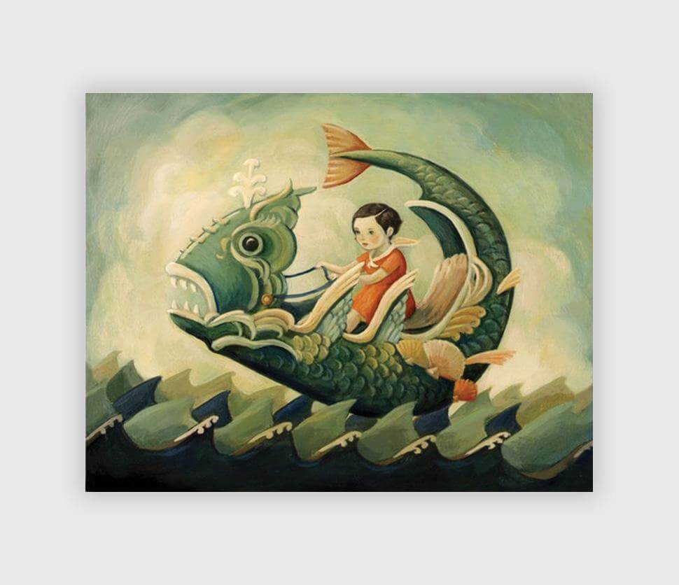LOVE THIS! A Sea Monster Carriage Art Print from Emily Winfield Martin - shop at littlewhimsy NZ
