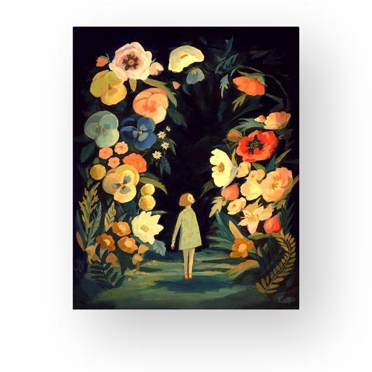 LOVE THIS! Night Garden Art Print Larger 11x14" from Emily Winfield Martin - shop at littlewhimsy NZ