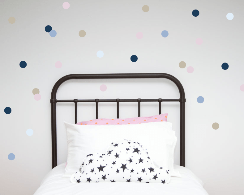 LOVE THIS! Wall Decals - Polka Dot Wall Art Stickers - Blues from 100 Percent Heart - shop at littlewhimsy NZ