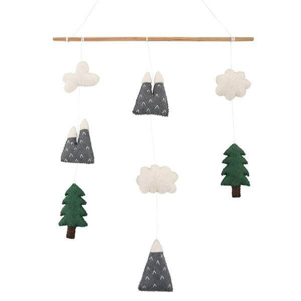LOVE THIS! Felt Wall Hanging - Mountains and Clouds from Pashom - shop at littlewhimsy NZ