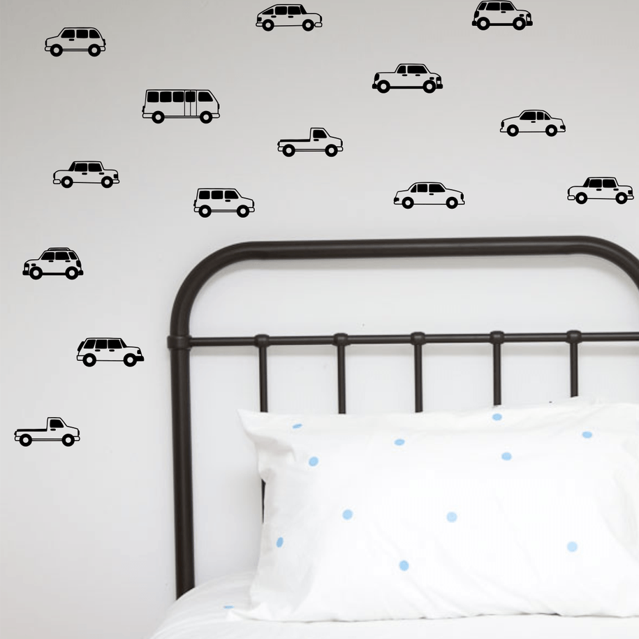 LOVE THIS! Wall Decals - Cars and Trucks Wall Stickers from 100 Percent Heart - shop at littlewhimsy NZ