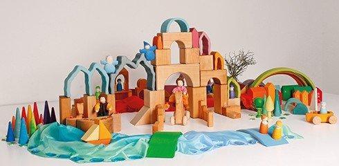 LOVE THIS! Grimm's Wooden Rainbow Forest from Grimm's - shop at littlewhimsy NZ