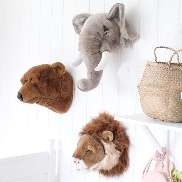 LOVE THIS! Oliver the Bear Light Brown - Wild & Soft Animal Head Large from Wild & Soft - shop at littlewhimsy NZ