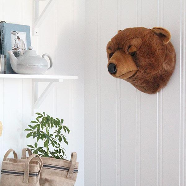 LOVE THIS! Oliver the Bear Light Brown - Wild & Soft Animal Head Large from Wild & Soft - shop at littlewhimsy NZ