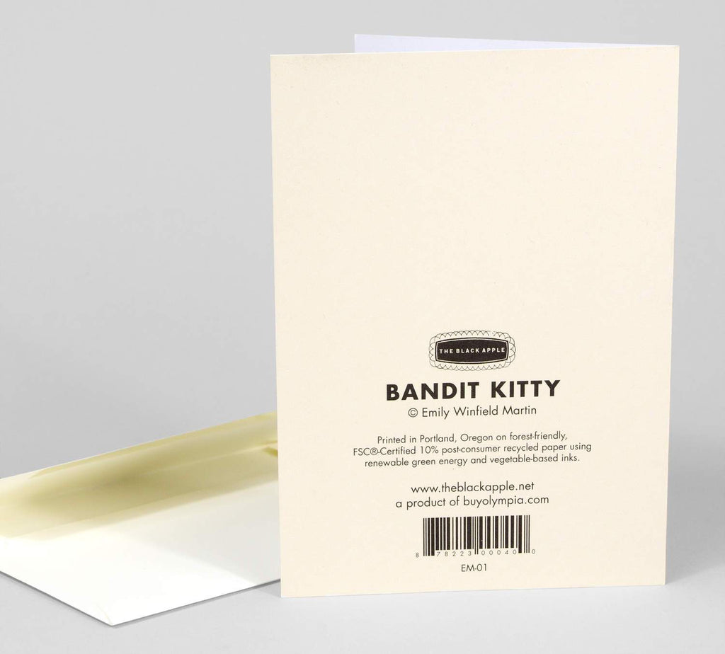 LOVE THIS! Bandit Kitty Card from Emily Winfield Martin - shop at littlewhimsy NZ