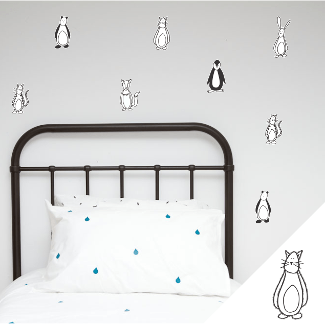 LOVE THIS! Wall Decals - Friendly Fellows from 100 Percent Heart - shop at littlewhimsy NZ