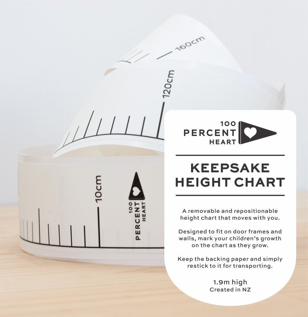 LOVE THIS! Keepsake Height Chart Decal from 100 Percent Heart - shop at littlewhimsy NZ