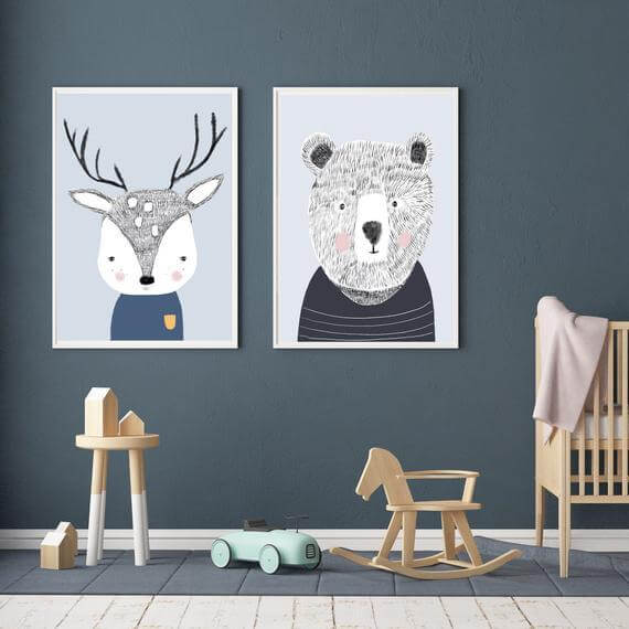 LOVE THIS! Douglas the Deer Print from My Hidden Forest - shop at littlewhimsy NZ