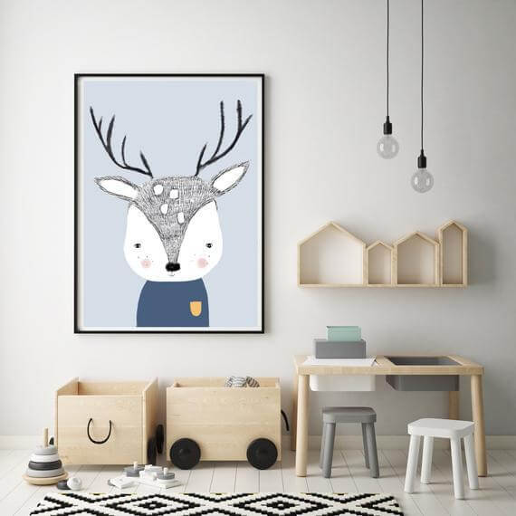 LOVE THIS! Douglas the Deer Print from My Hidden Forest - shop at littlewhimsy NZ