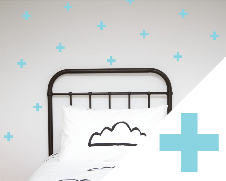 LOVE THIS! Wall Decals - Crosses from 100 Percent Heart - shop at littlewhimsy NZ
