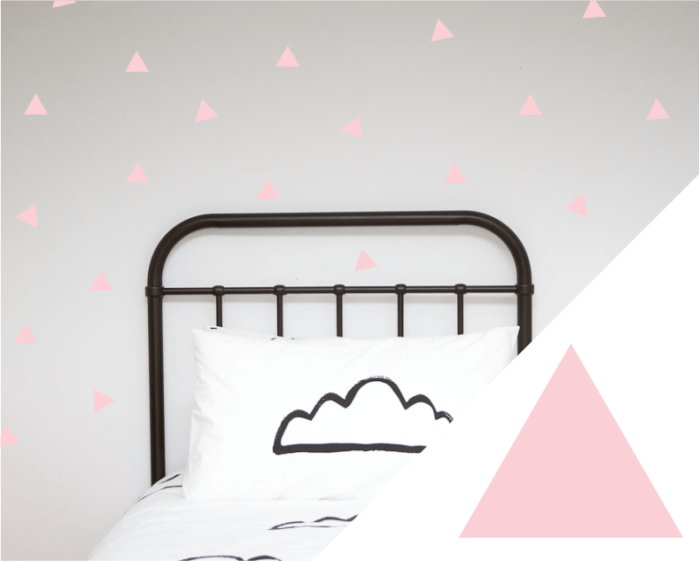 LOVE THIS! Wall Decals - Triangles from 100 Percent Heart - shop at littlewhimsy NZ